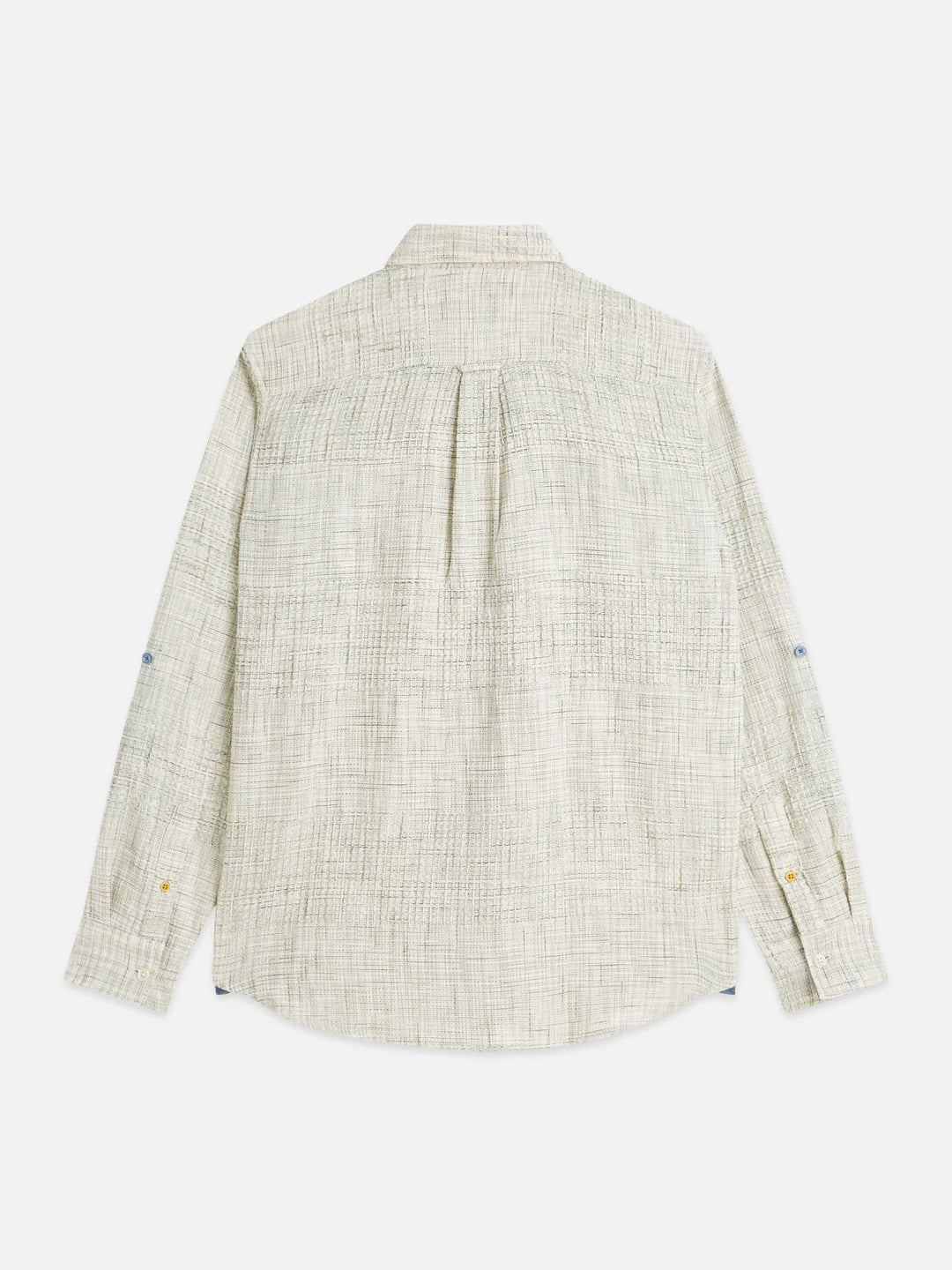 MELANGE WAFFLE SHIRT "OIL GREEN"