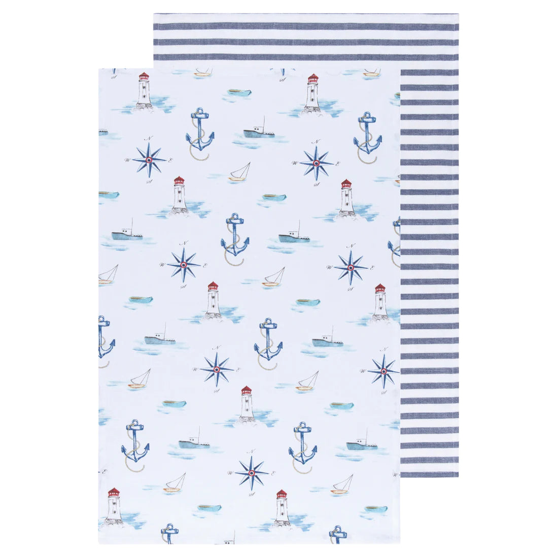 DANICA SET OF 2 TEA TOWELS COMPASS