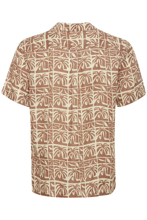 CFANTON SS AOP PALM SHIRT "Beaver Fur"