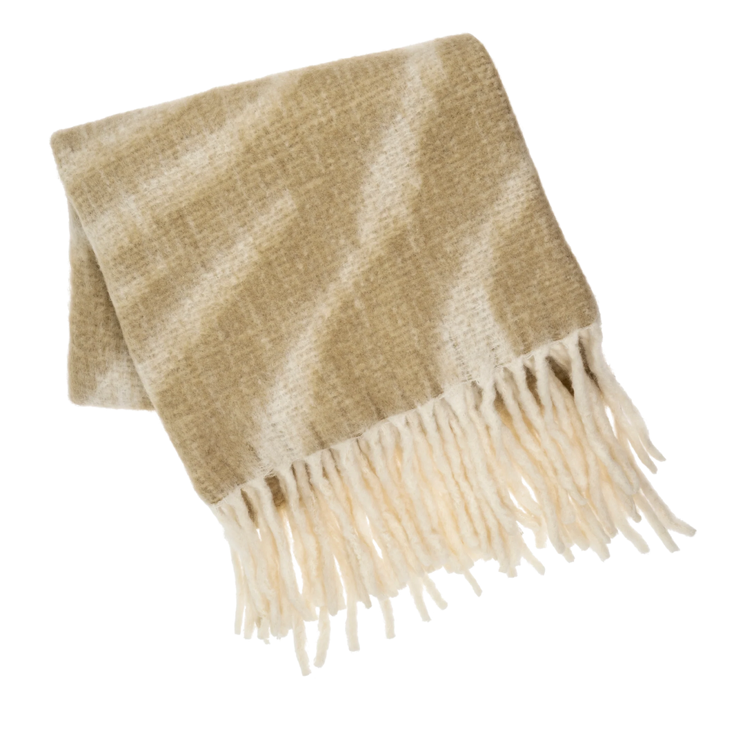 BERGEN WOOL BLEND THROW - PAMPAS