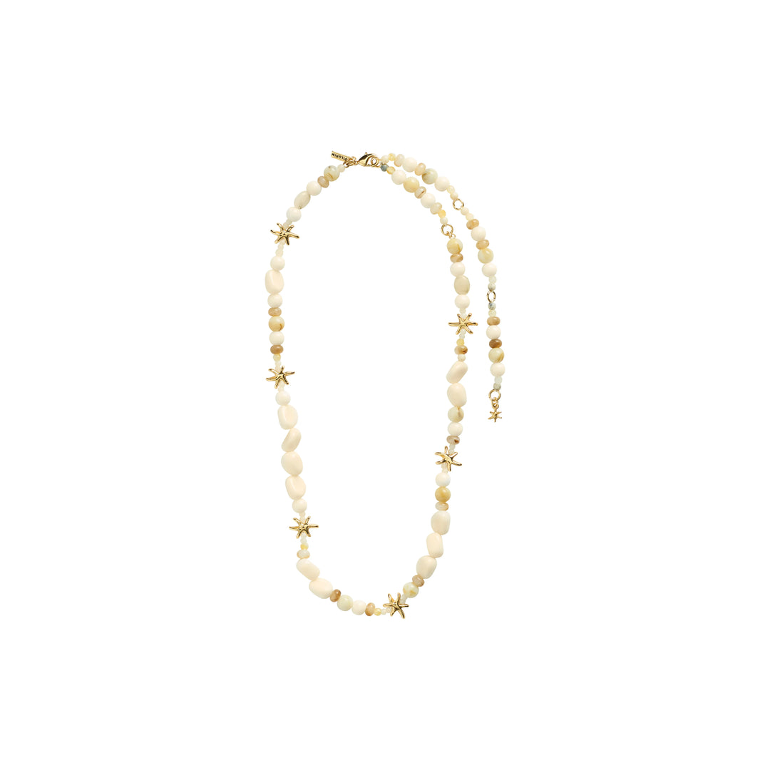 PRISM NECKLACE "WHITE/GOLD PLATED"