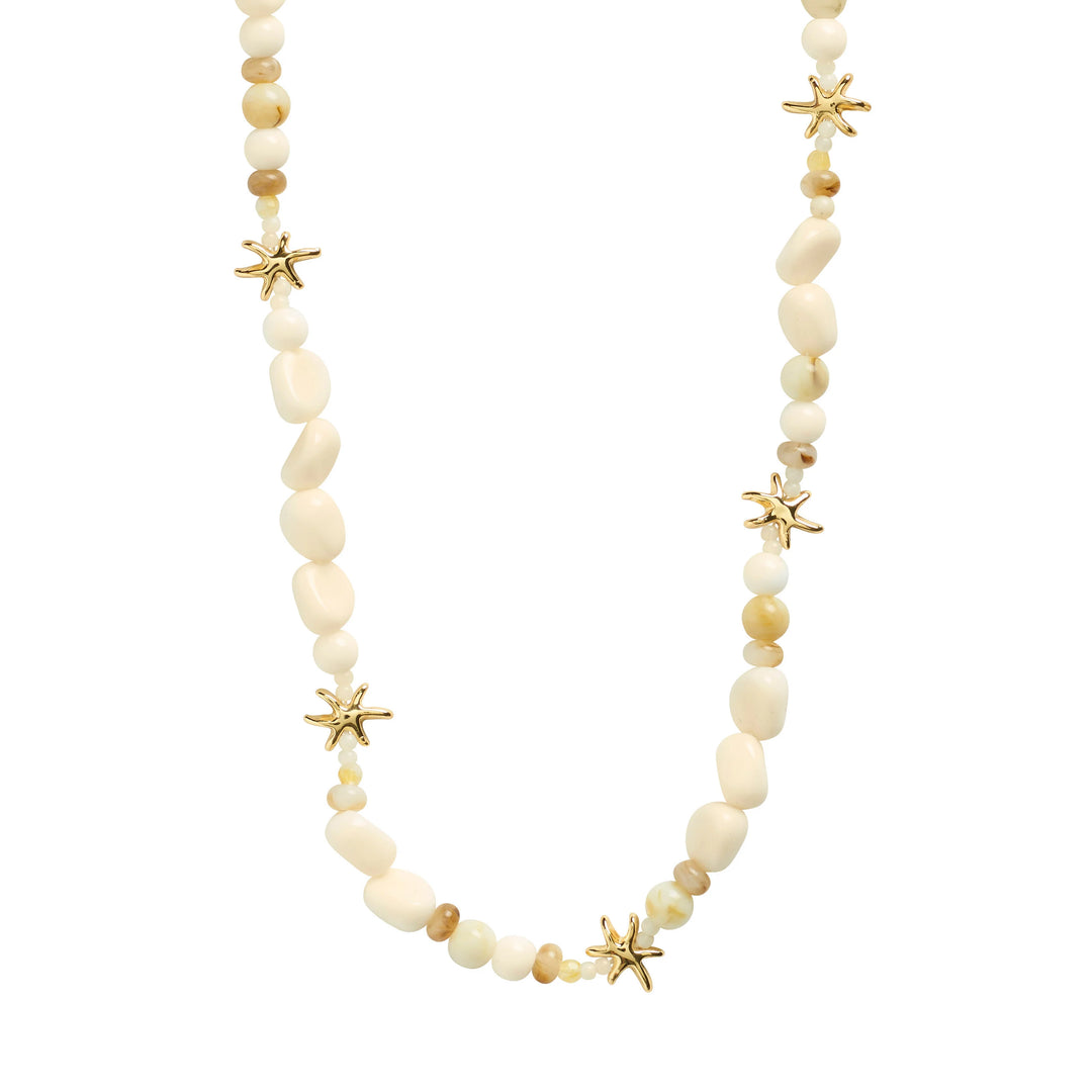 PRISM NECKLACE "WHITE/GOLD PLATED"