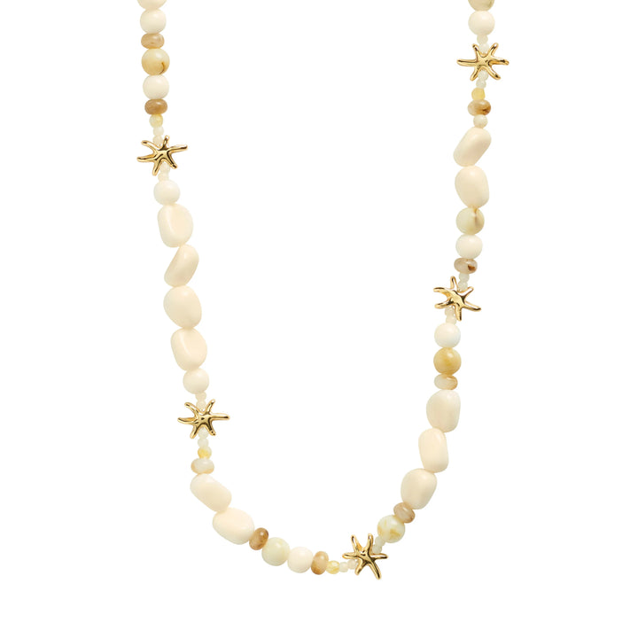 PRISM NECKLACE "WHITE/GOLD PLATED"