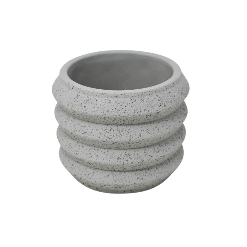 4 BULGES PLANTER - GREY 12X12X10CM