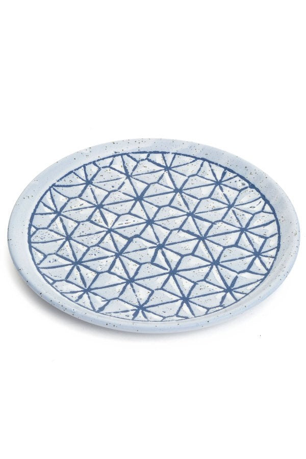 PLATE AZUR BLUE/WHITE 10"D