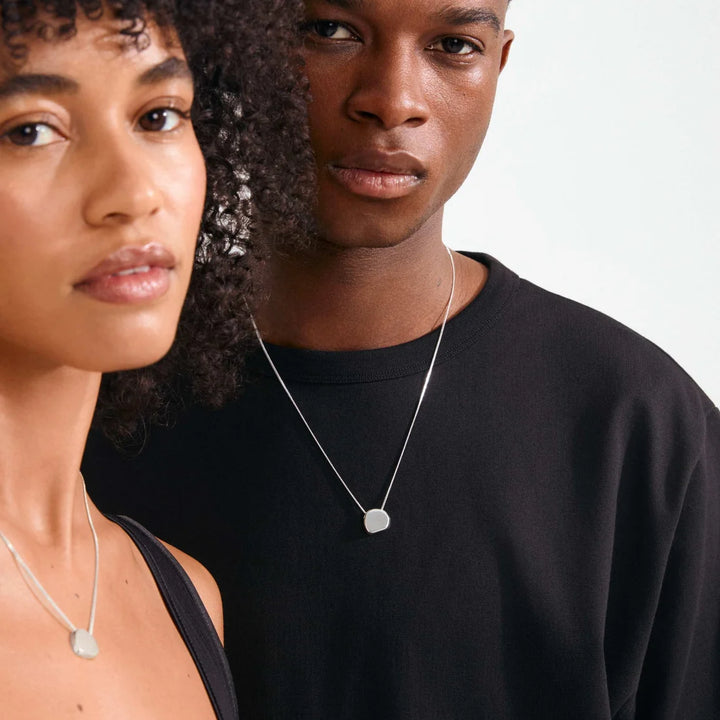 COLLIER PIÈCE PRÉSENCE PLAQUÉ ARGENT