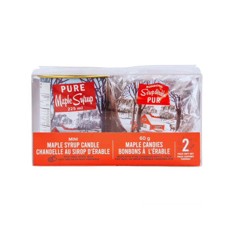 MINI MAPLE SYRUP CANDLE + CANDY GIFT SET