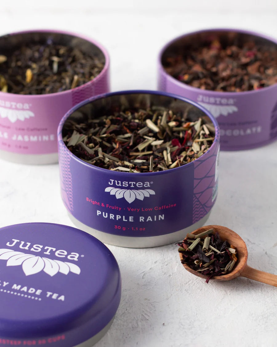 PURPLE TEA TRIO & SPOON