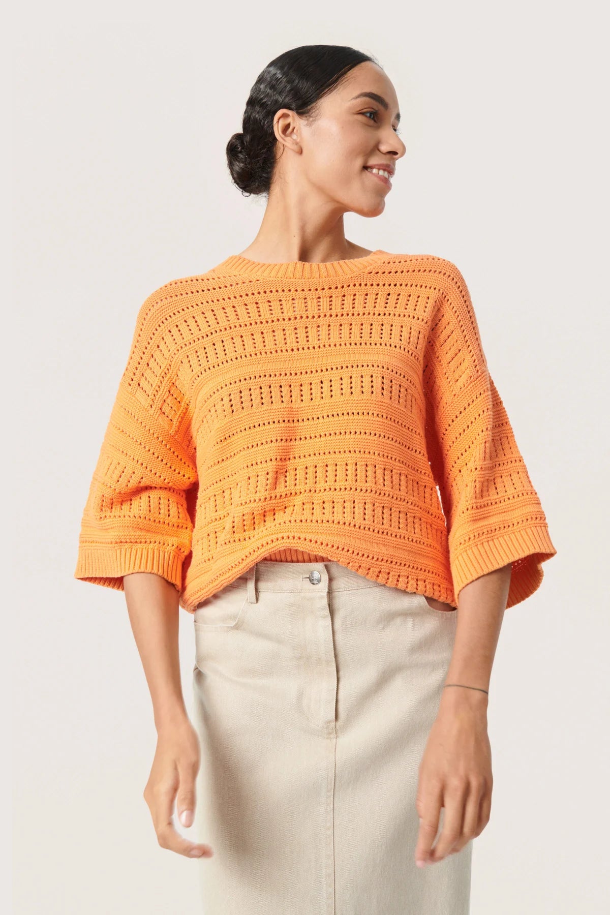 SLRAVA RINNA PULLOVER "Tangerine"