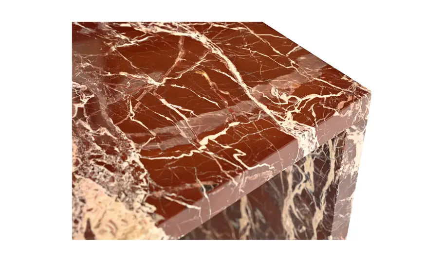 ROSA ACCENT TABLE "ROSSO LEVANTO MARBLE"