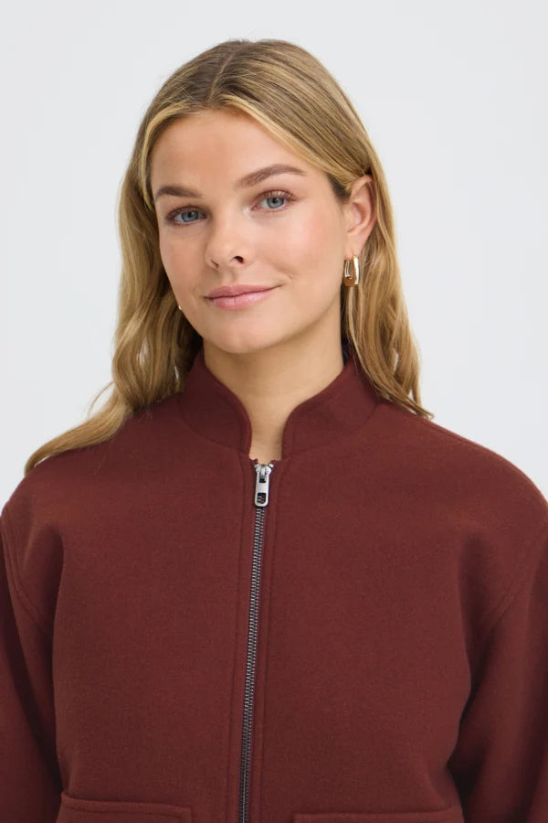 FRJOA JACKET "RUM RAISIN MELANGE"