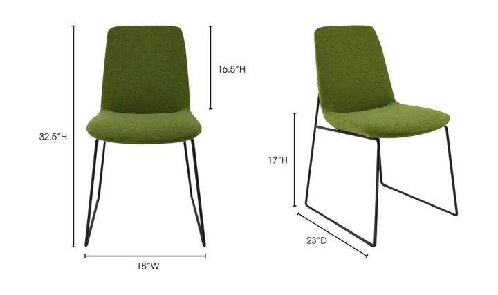 RUTH DINING CHAIR "GREEN"