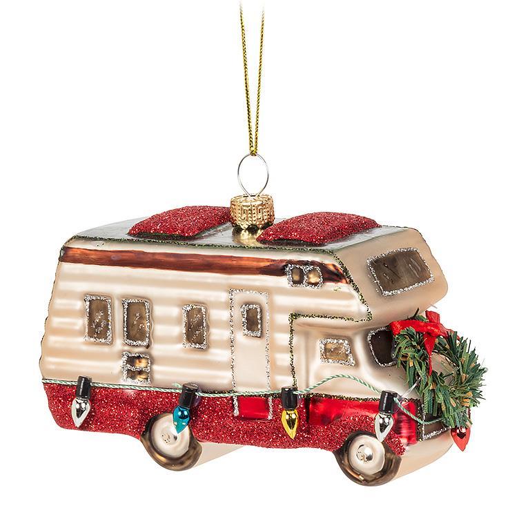 RV CAMPER WITH LIGHTS ORNAMENT - 4.5''L