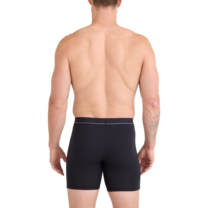 ESSENTIAL COTTON BOXER BRIEFS "BLACK"