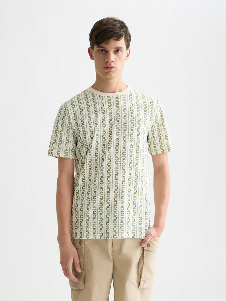 PRINTED T-SHIRT "HORSESHOE STRIPE EGGNOG"