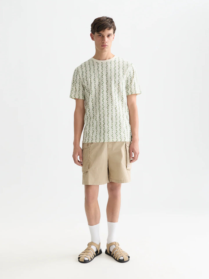 PRINTED T-SHIRT "HORSESHOE STRIPE EGGNOG"