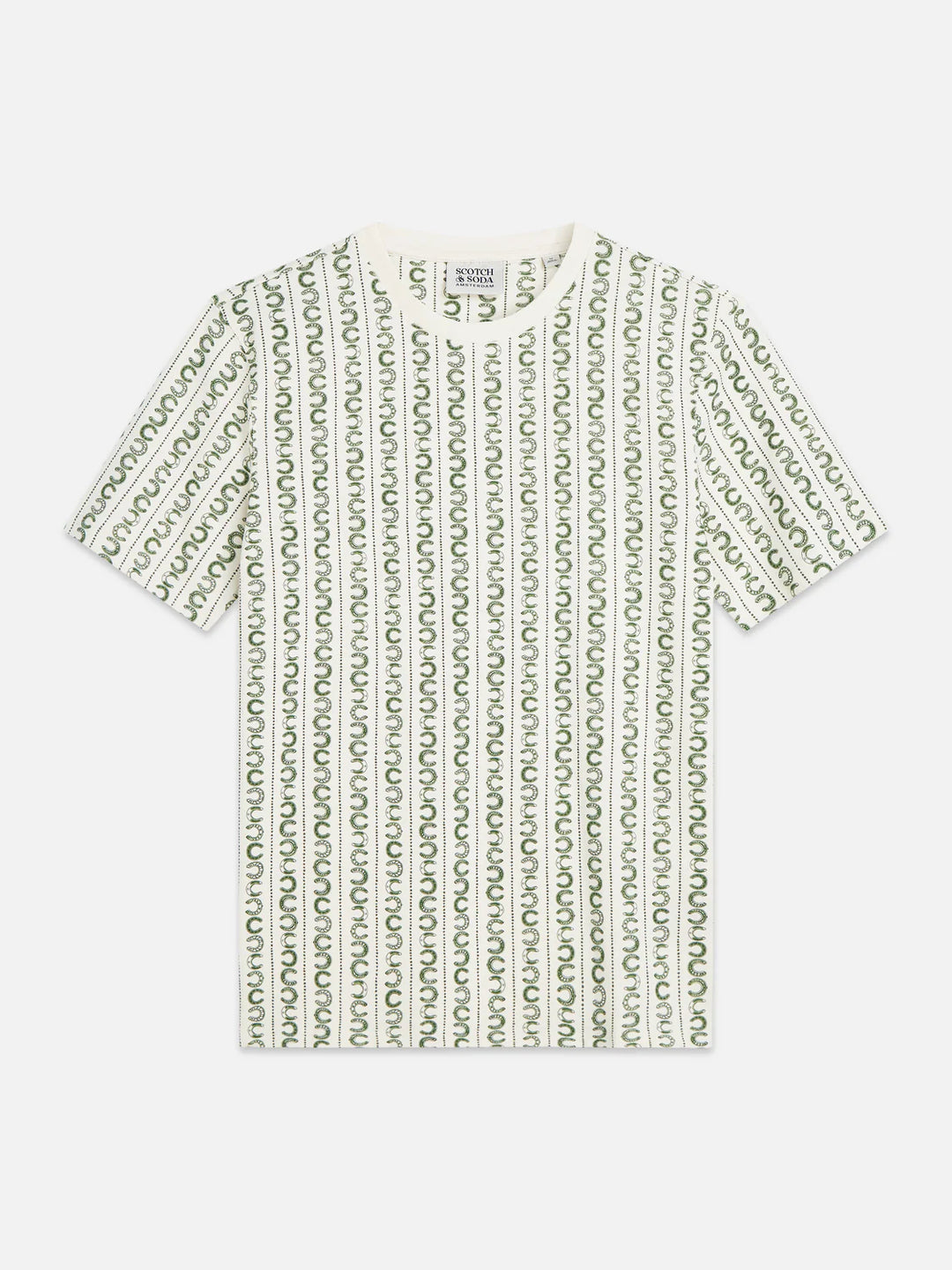 PRINTED T-SHIRT "HORSESHOE STRIPE EGGNOG"