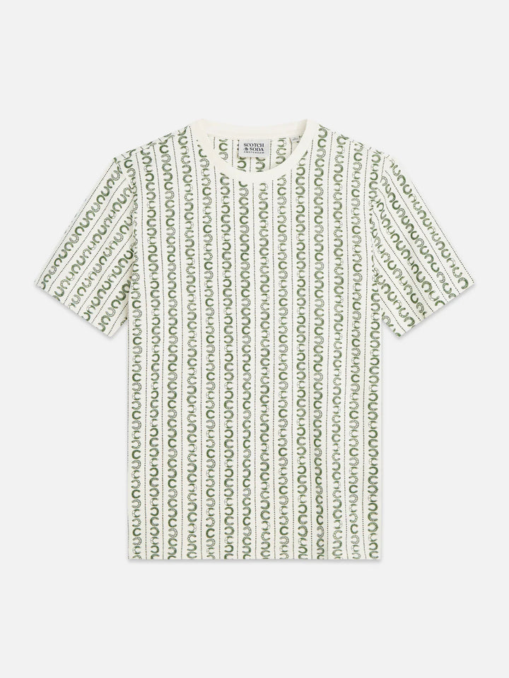 PRINTED T-SHIRT "HORSESHOE STRIPE EGGNOG"