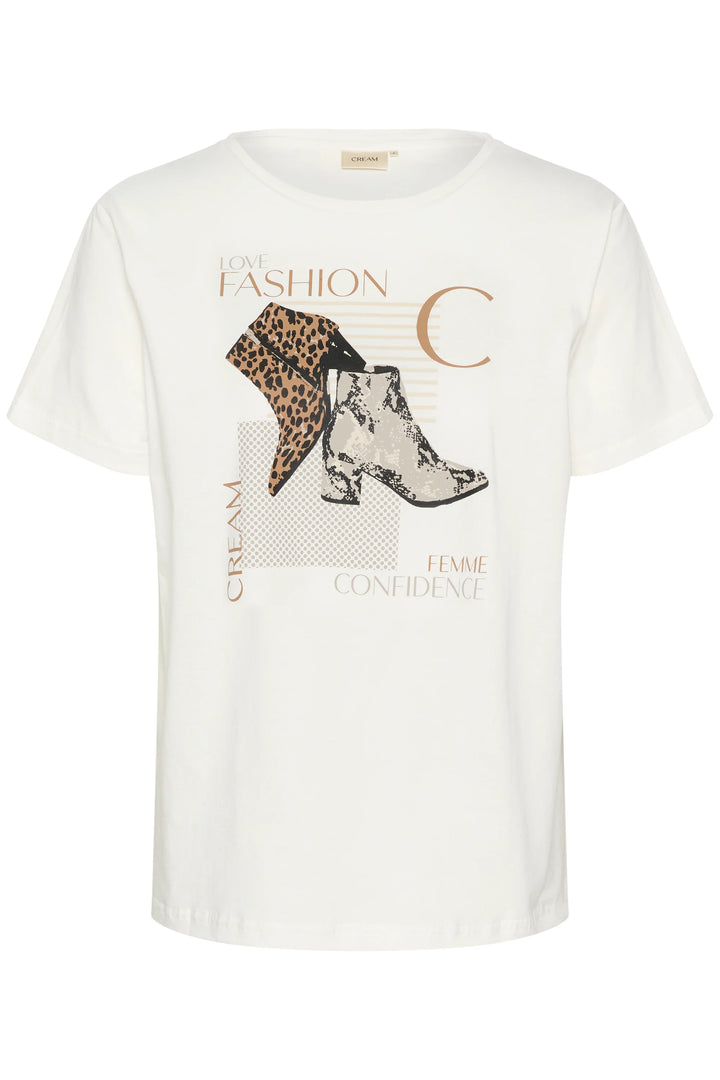 CRVELIE T-SHIRT "NEUTRAL SHOES FASHION WHITE"