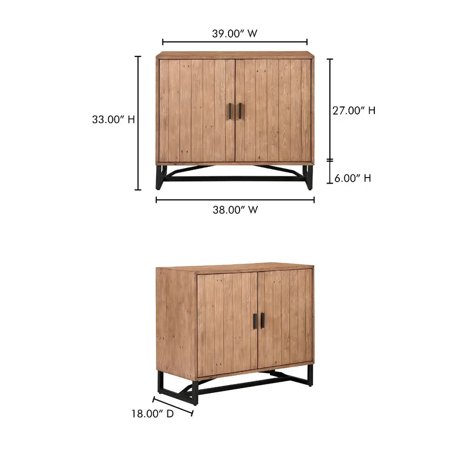 SIERRA 2 DOOR CABINET "NATURAL"