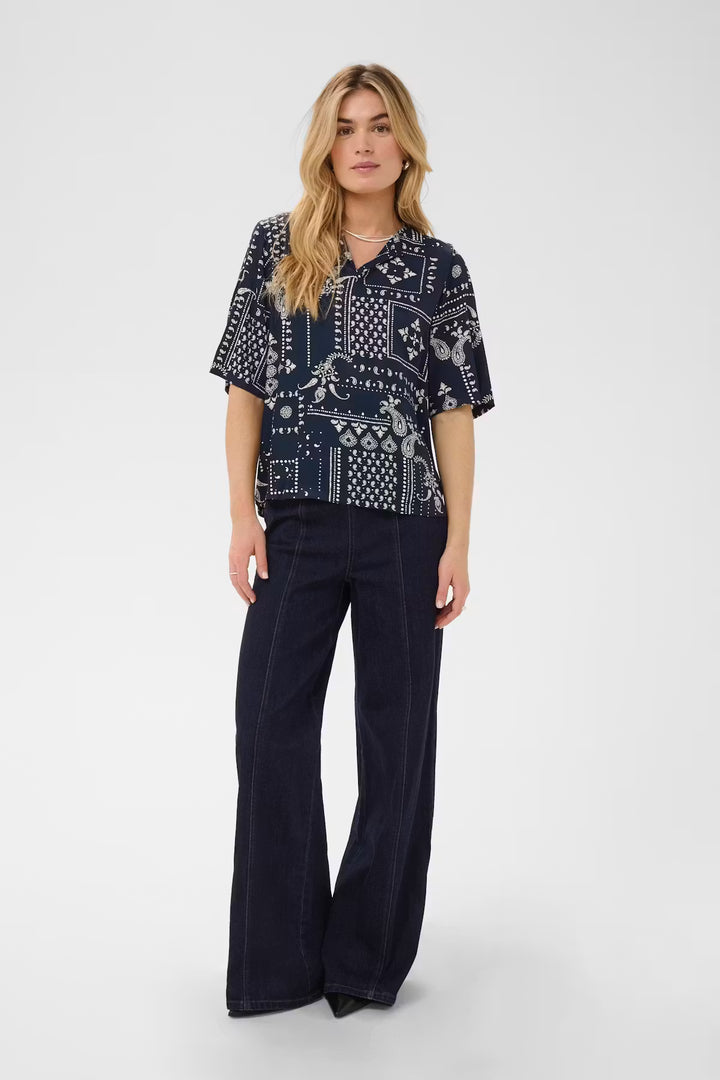 STEPHANIESZ BLOUSE "NIGHTSKY PAISLEY"