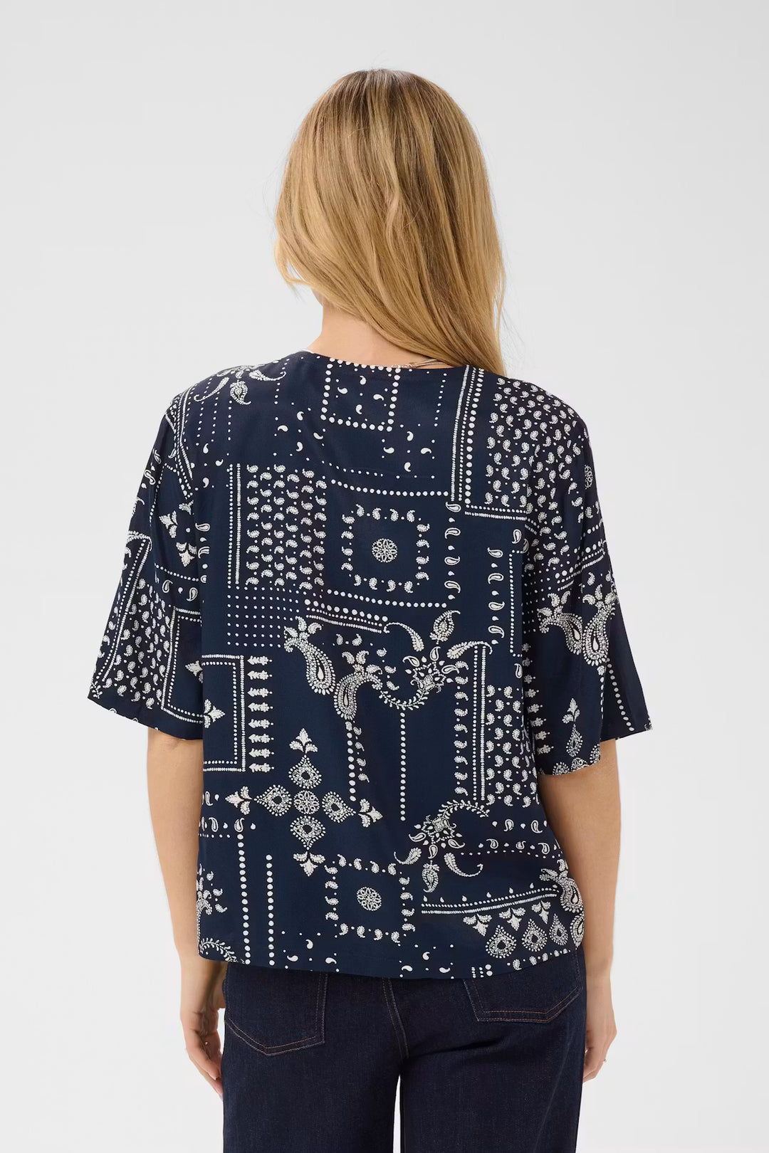 STEPHANIESZ BLOUSE "NIGHTSKY PAISLEY"