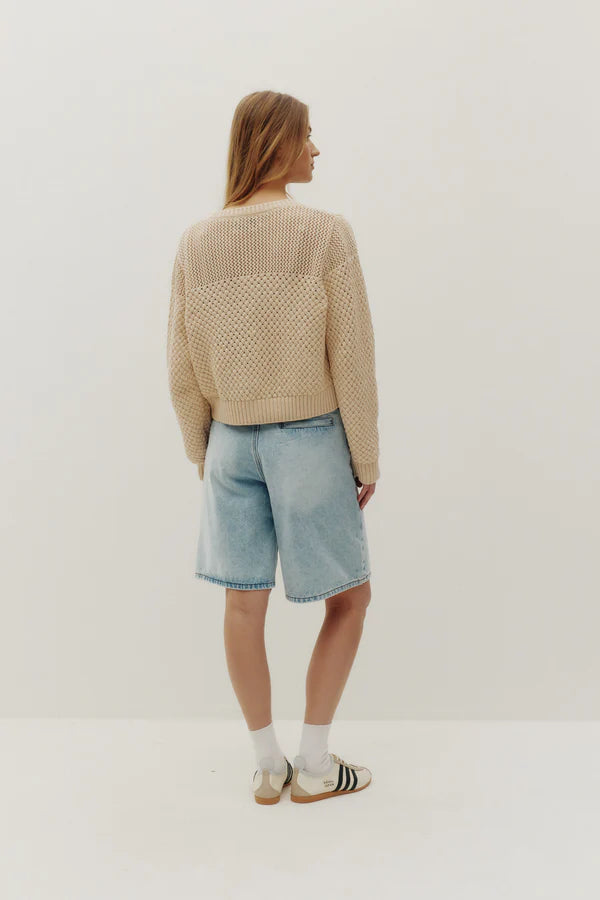 SOLEIL CROCHET CARDIGAN "BUTTER YELLOW"