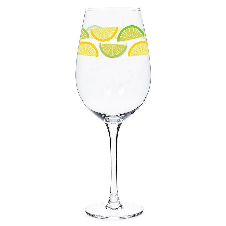 CITRUS SLICE WINE GLASS