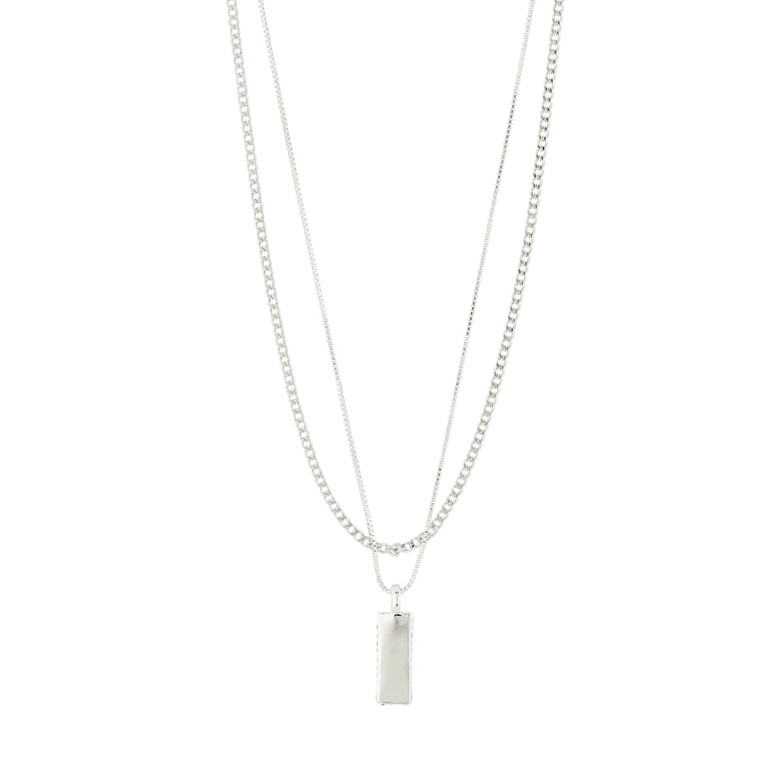 STAR Recycled Necklace 2-in-1 Set "Silver"