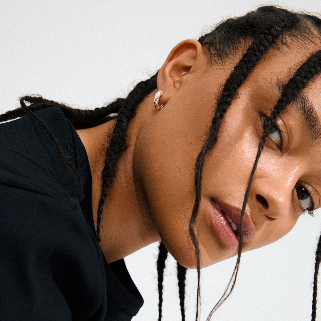NEVAEH HOOPS "SILVER PLATED"