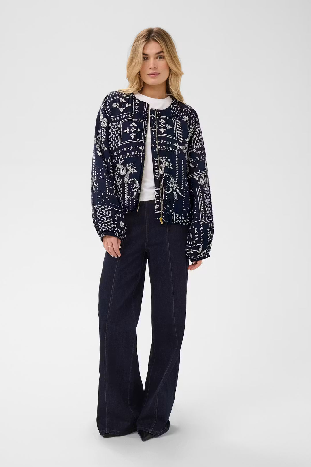 STEPHANIESZ BOMBER JACKET "NIGHTSKY PAISLEY"