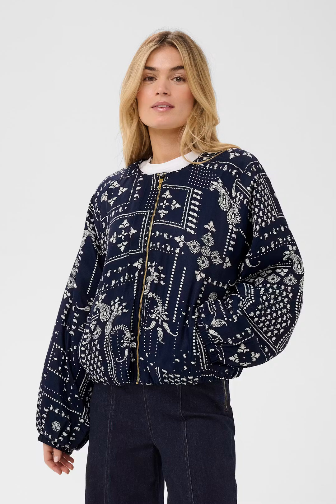 STEPHANIESZ BOMBER JACKET "NIGHTSKY PAISLEY"