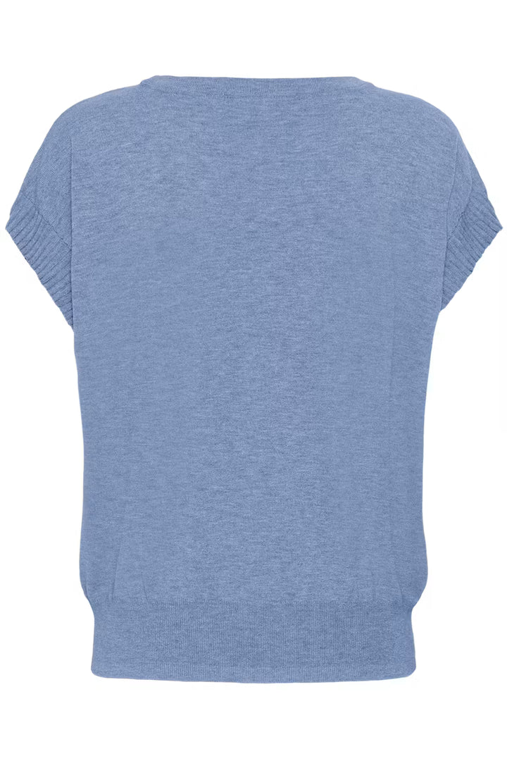 CRDELA KNIT SLIPOVER W DECO "STONEWASH MELANGE"