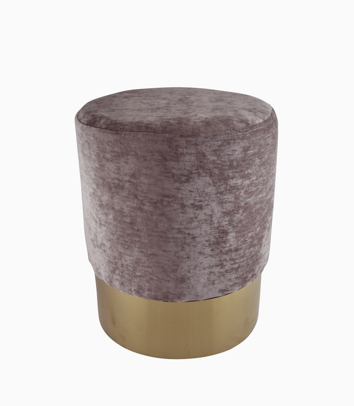 STOOL VELVET TAUPE 35X42CM