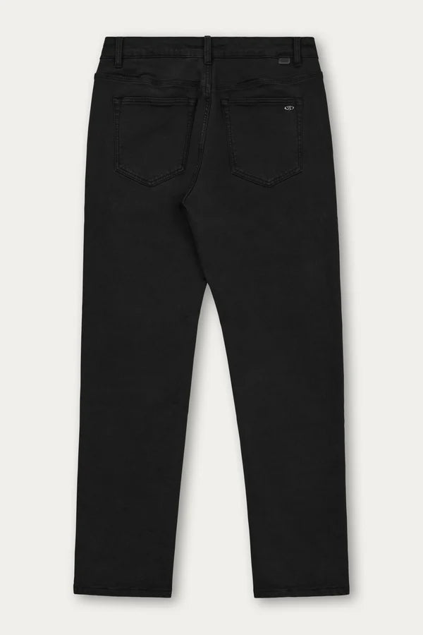 SUPER STRETCH KNIT STRAIGHT LEG DENIM "BLACK"
