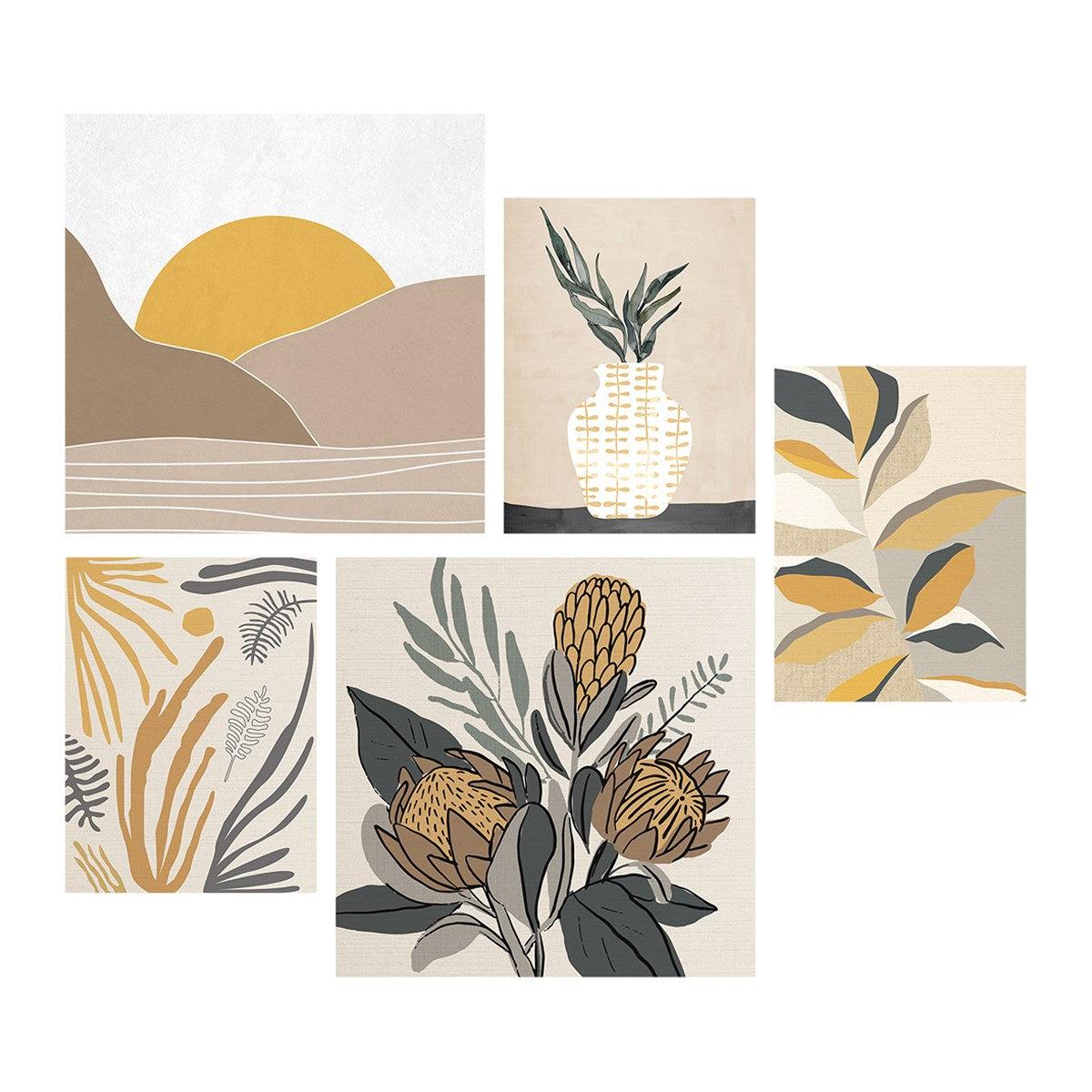 SET OF 5 FRAMES - SUNLIGHT