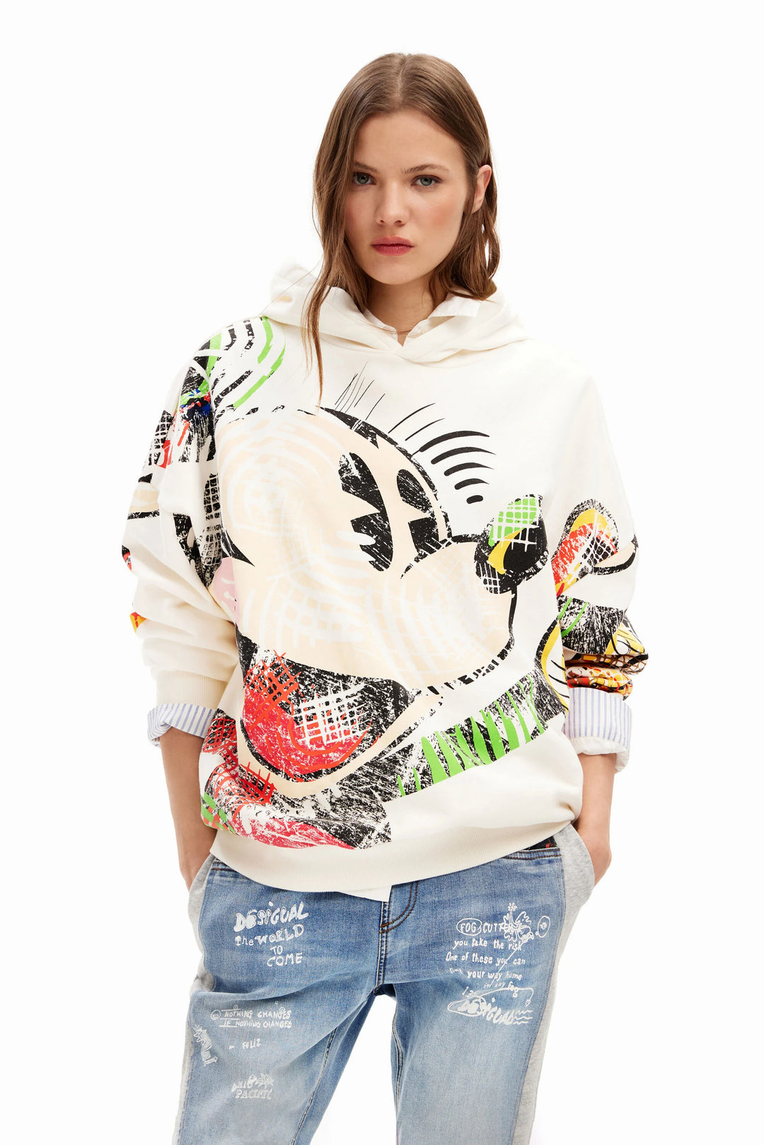 Desigual - Oversize Mickey Mouse Hoodie
