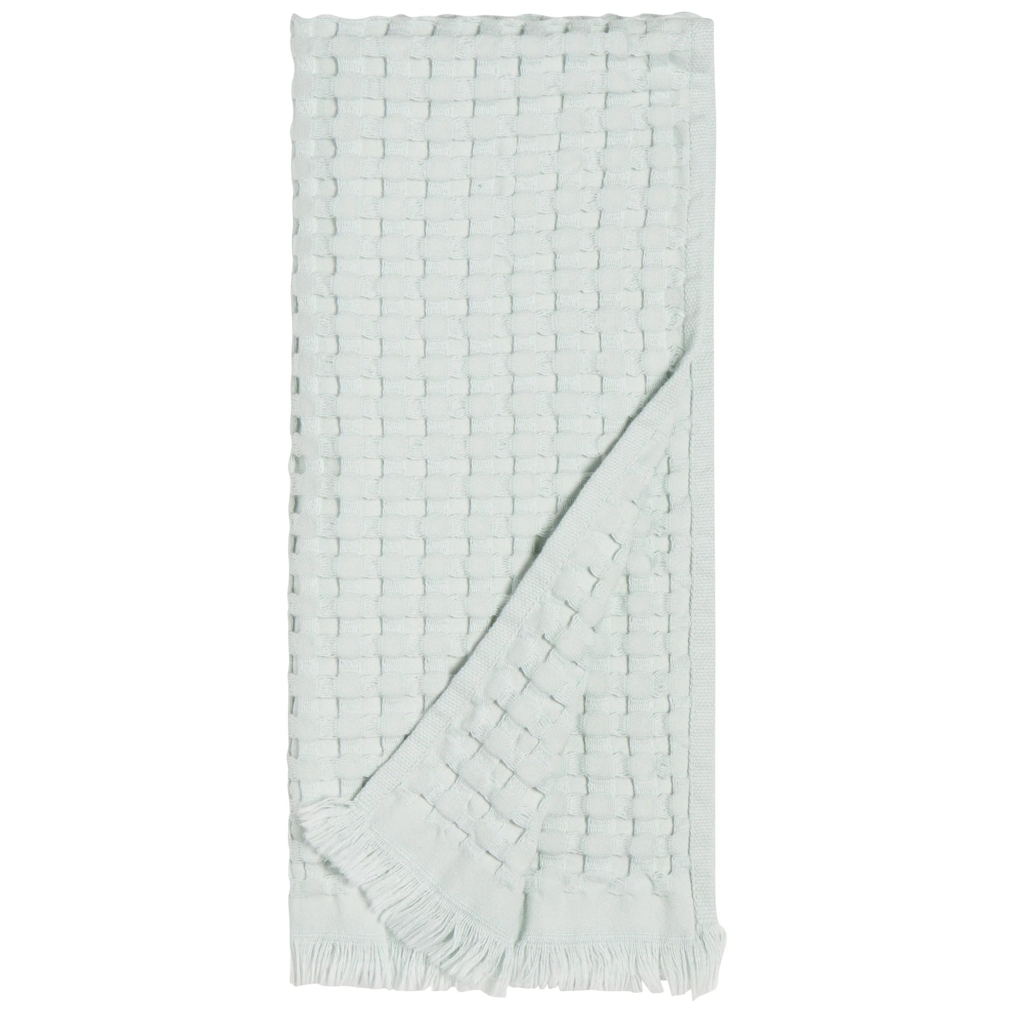 Mist Organic Cotton Waffle Hand Towel - Thumbnail 4