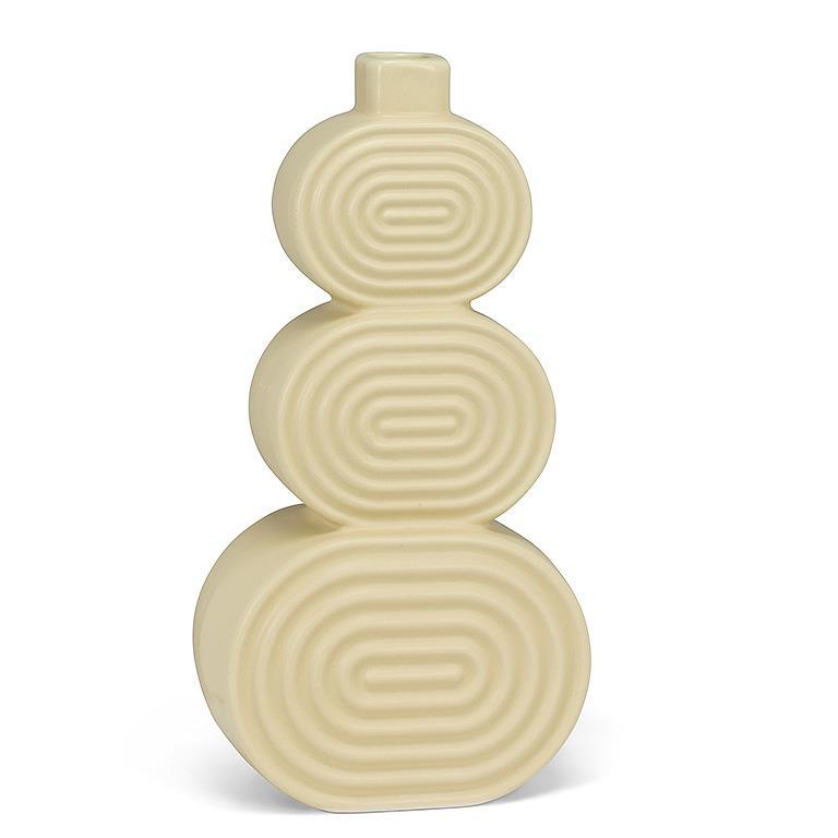 RIDGED TRIPLE OVAL VASE