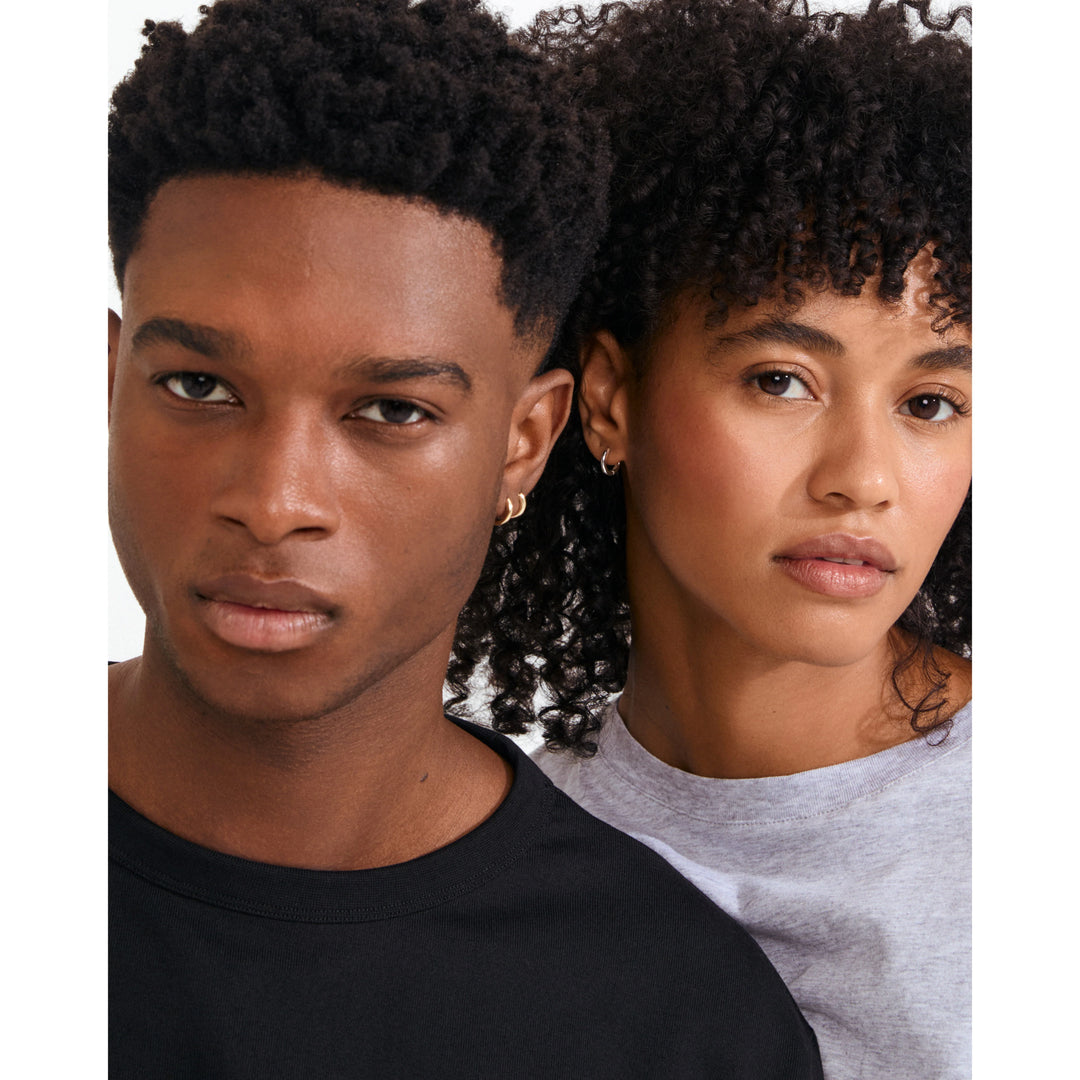 TYRA CHUNKY MINI HOOP EARRINGS "SILVER PLATED"