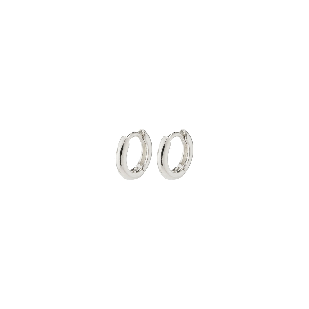 TYRA CHUNKY MINI HOOP EARRINGS "SILVER PLATED"