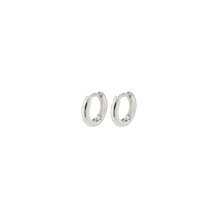 TYRA CHUNKY MINI HOOP EARRINGS "SILVER PLATED"