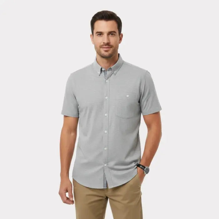 SHORT-SLEEVED SHIRT WITH 1 POCKET "GREY"
