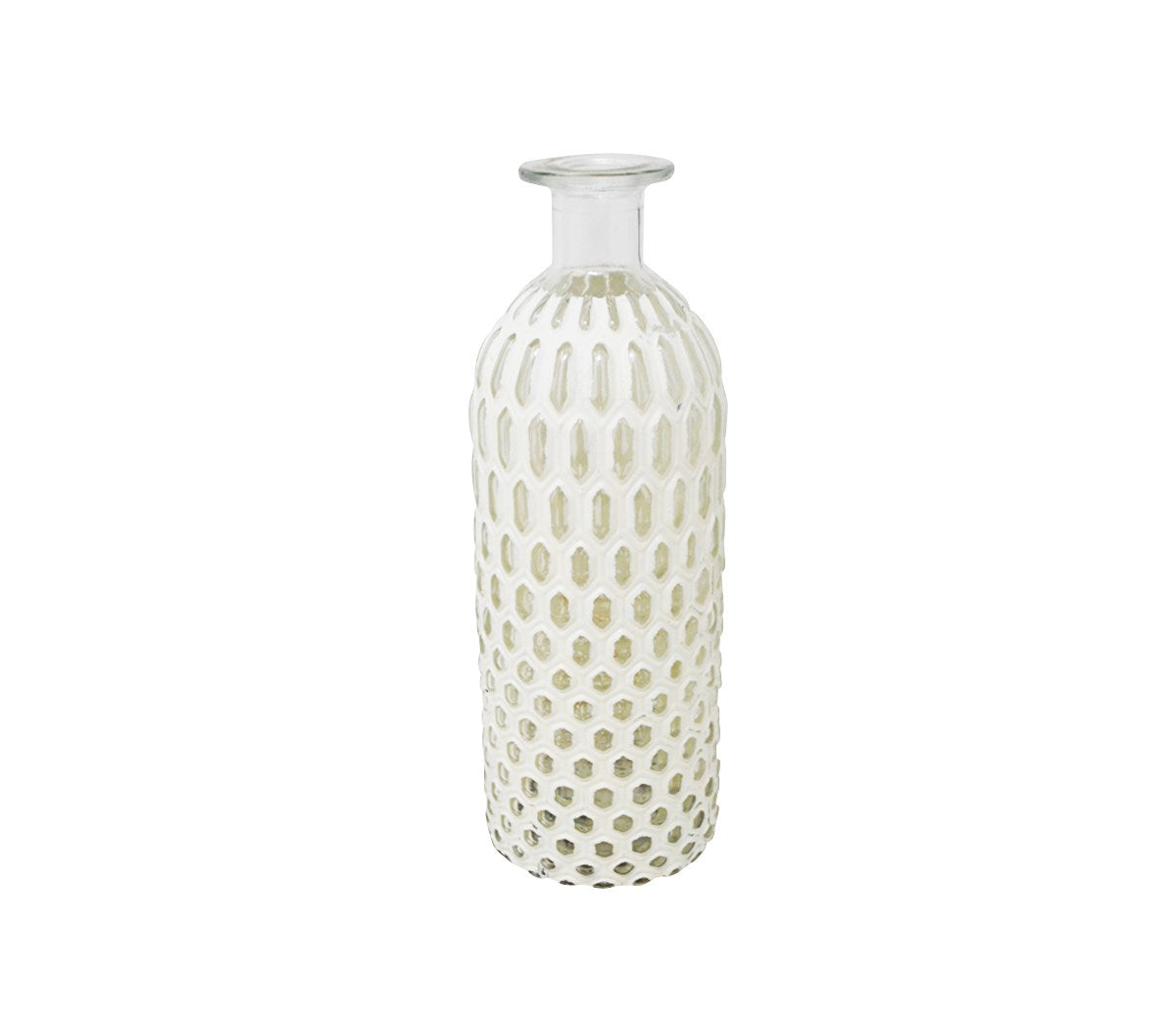 WHITE LED TIMER VASE - 9X24CM