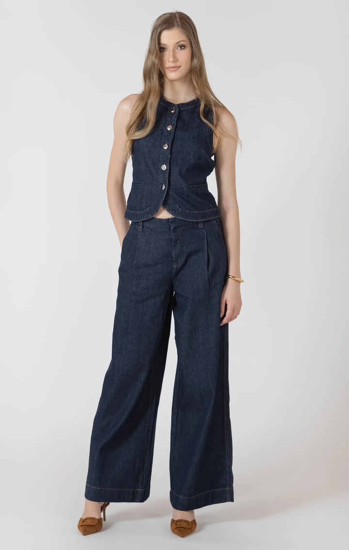 LIGHTWEIGHT DENIM VEST "TOTAL ECLIPSE"