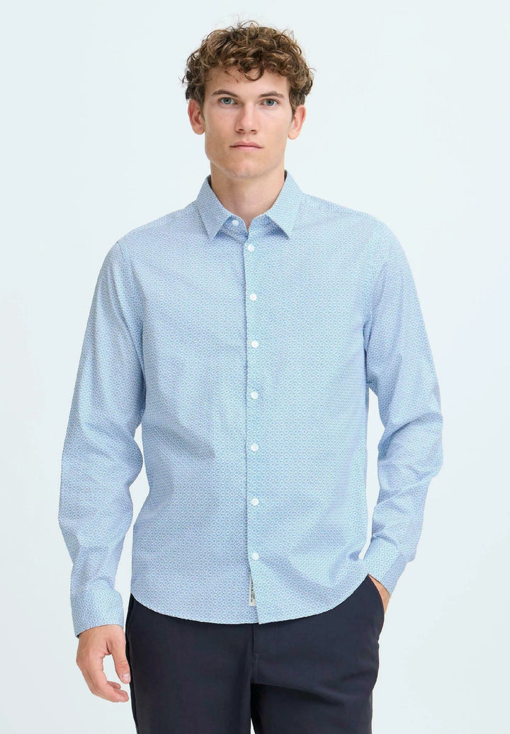 CFFRIDI LS FLORAL SHIRT "VISTA BLUE"