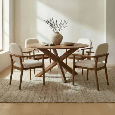 WESLEY DINING TABLE "VINTAGE BROWN"