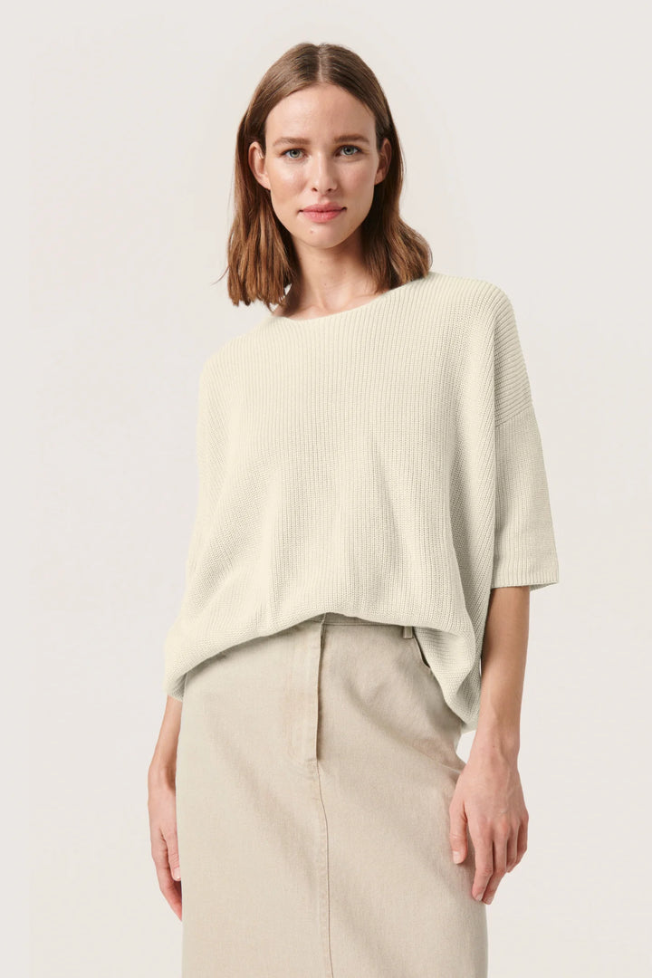 Soaked in Luxury - Tuesday Cotton Jumper - Whisper White