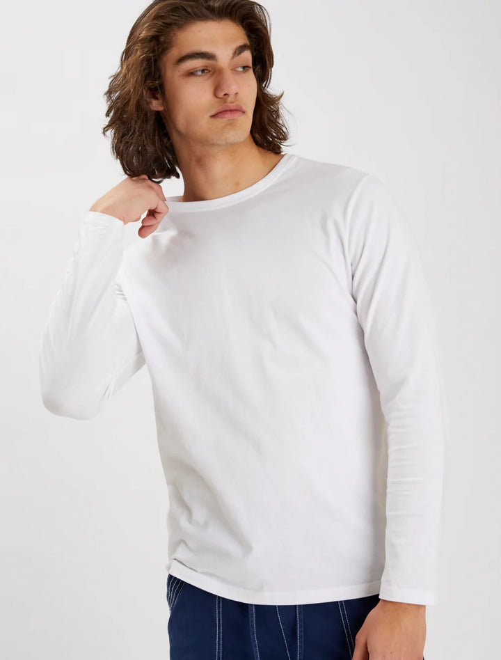 KEL LONG SLEEVE BASIC COTTON CREWNECK SHIRT