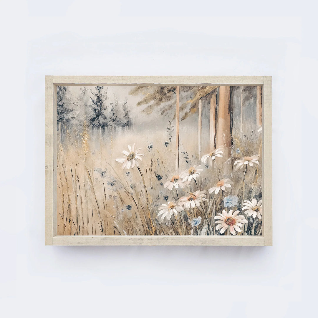 WARM WILDFLOWER A17 AGED FARMHOUSE 12X9&
